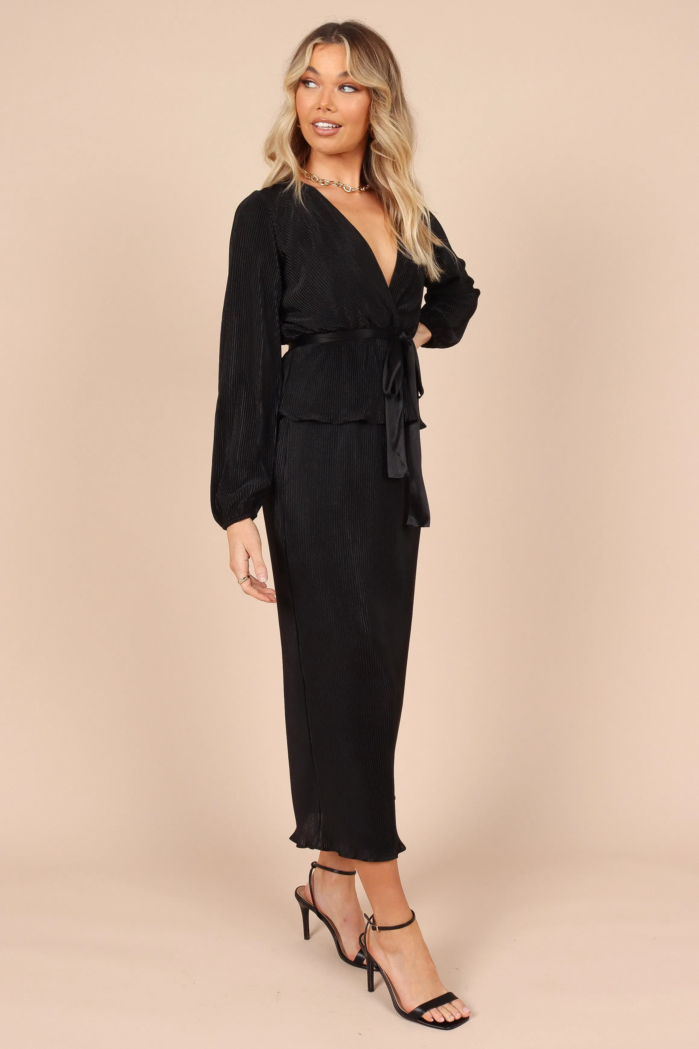 Minelli Pleat Top - Black
