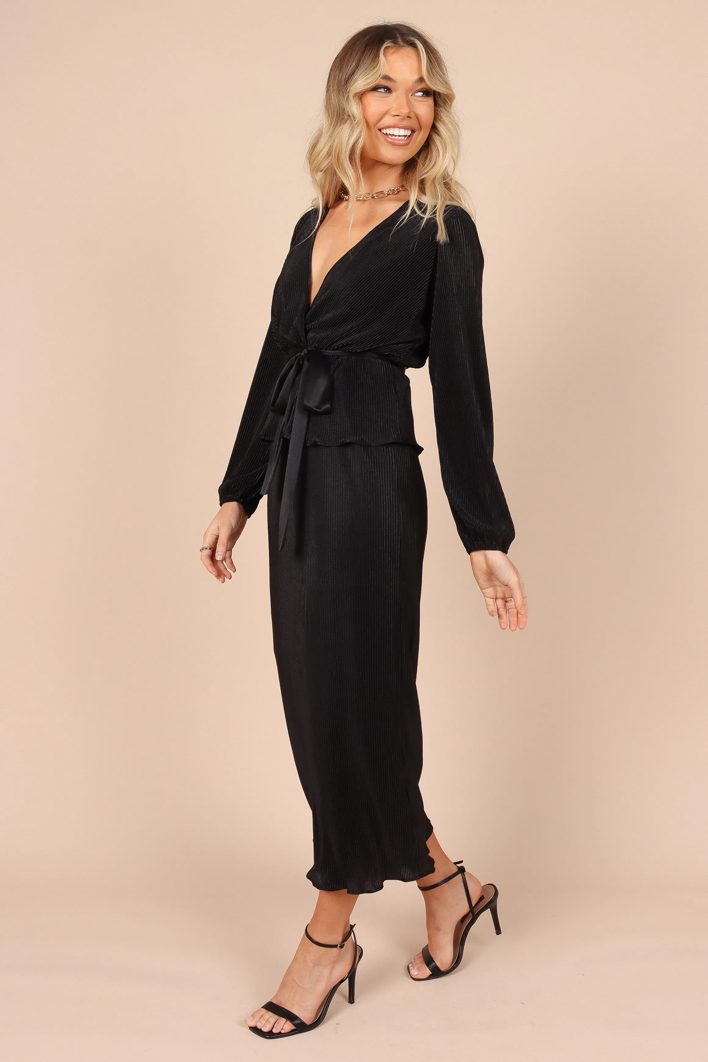 Minelli Pleat Top - Black