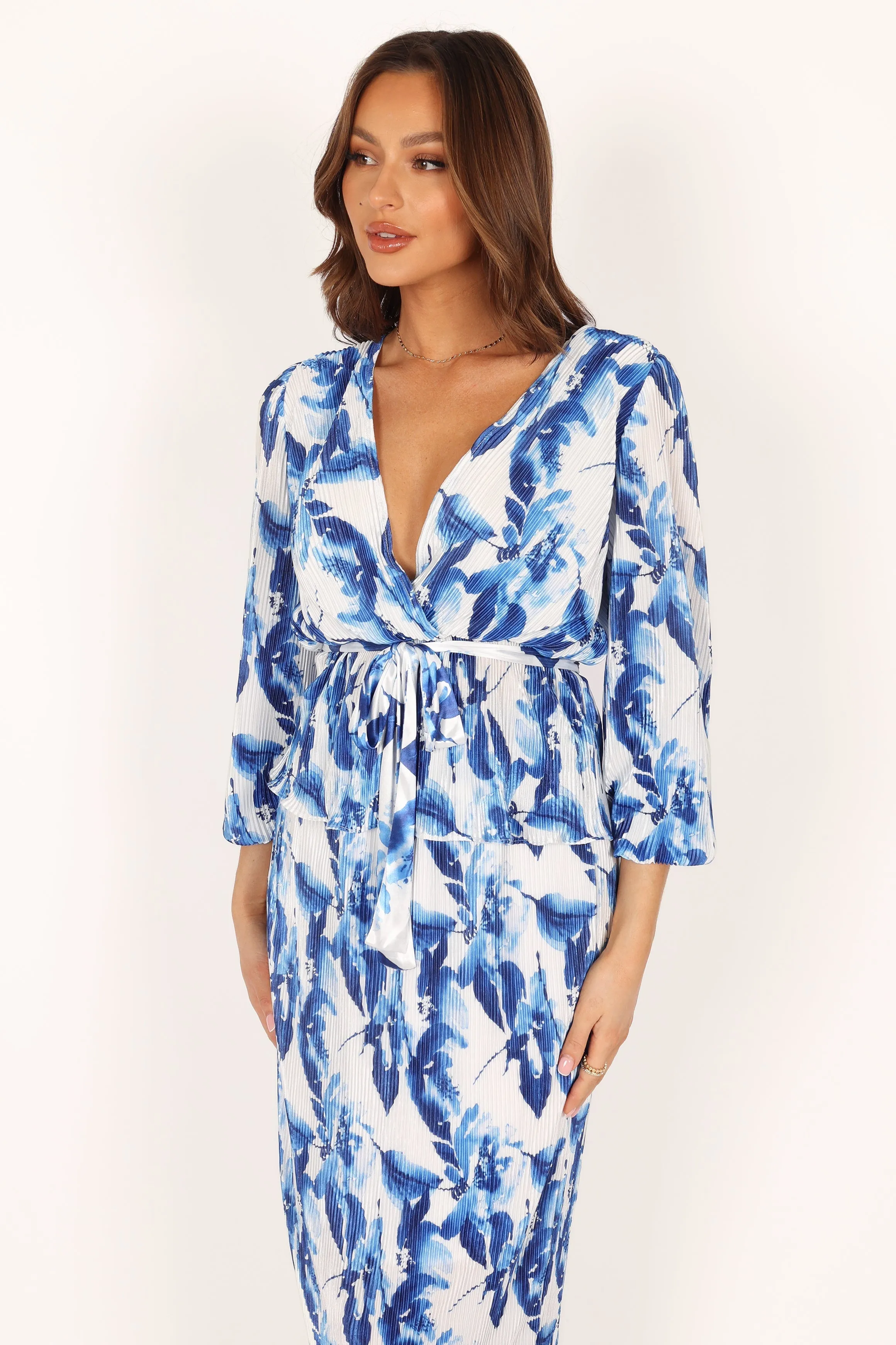Minelli Pleat Top - Blue