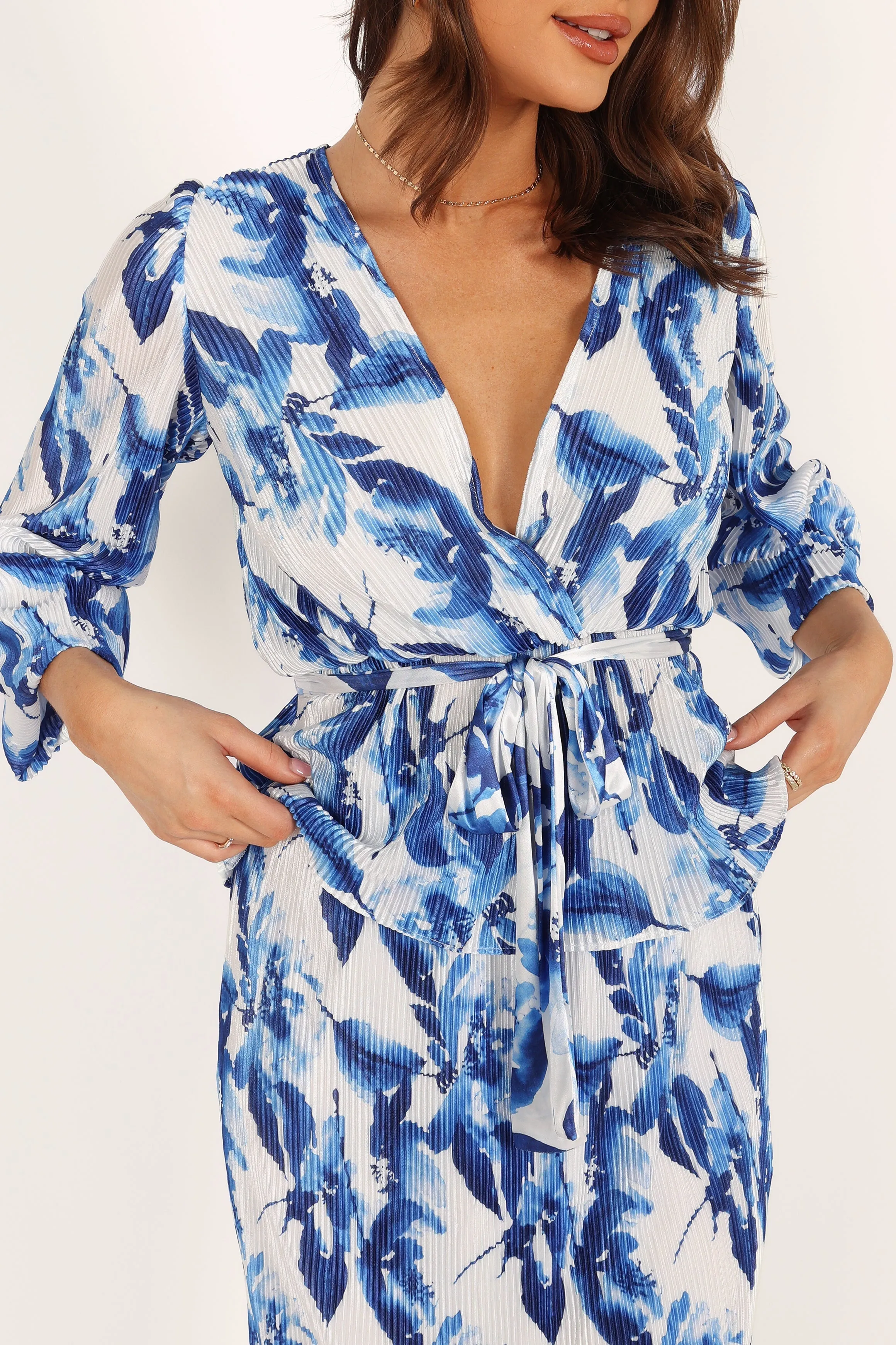 Minelli Pleat Top - Blue