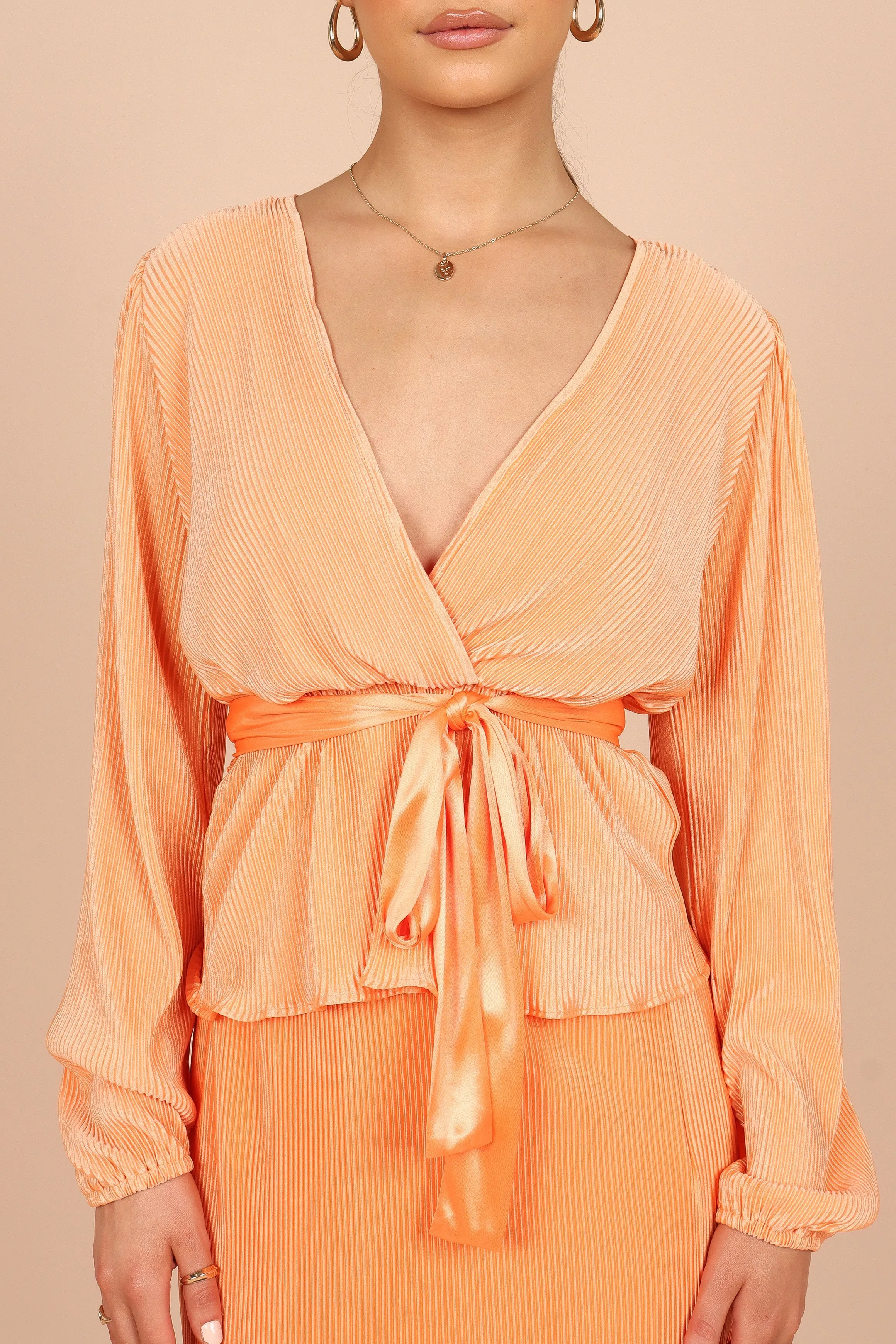 Minelli Pleat Top - Orange