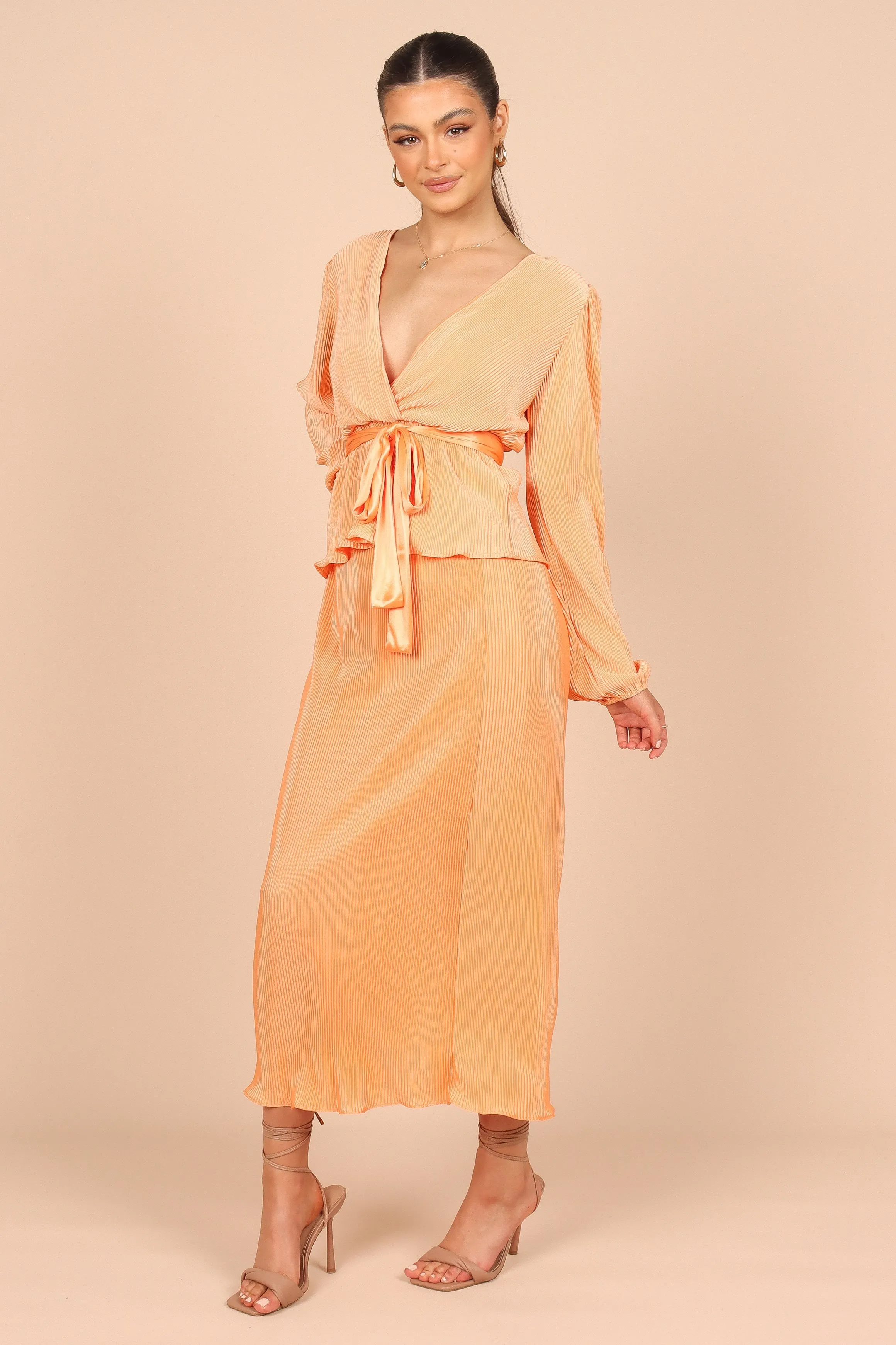 Minelli Pleat Top - Orange