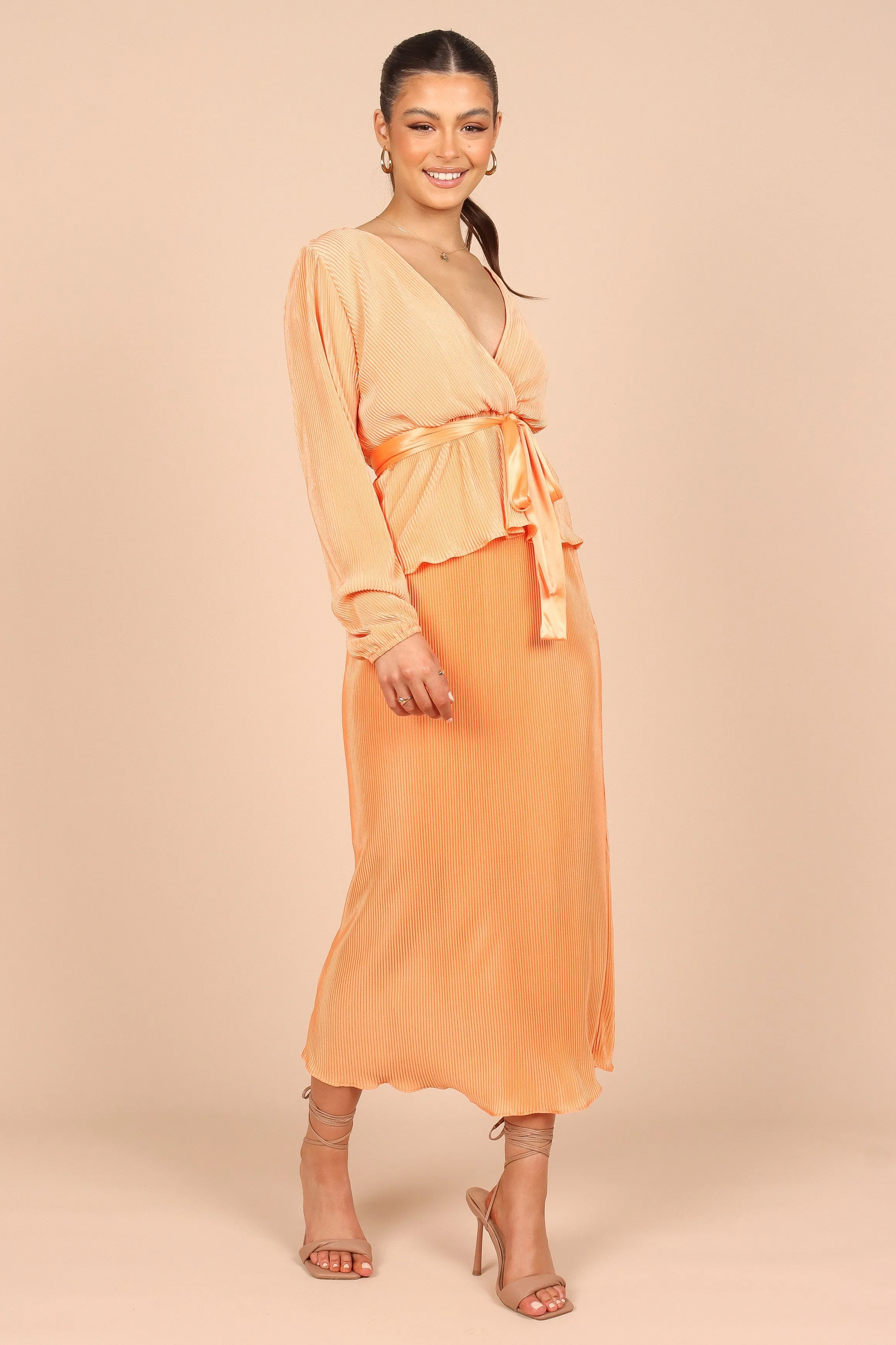 Minelli Pleat Top - Orange
