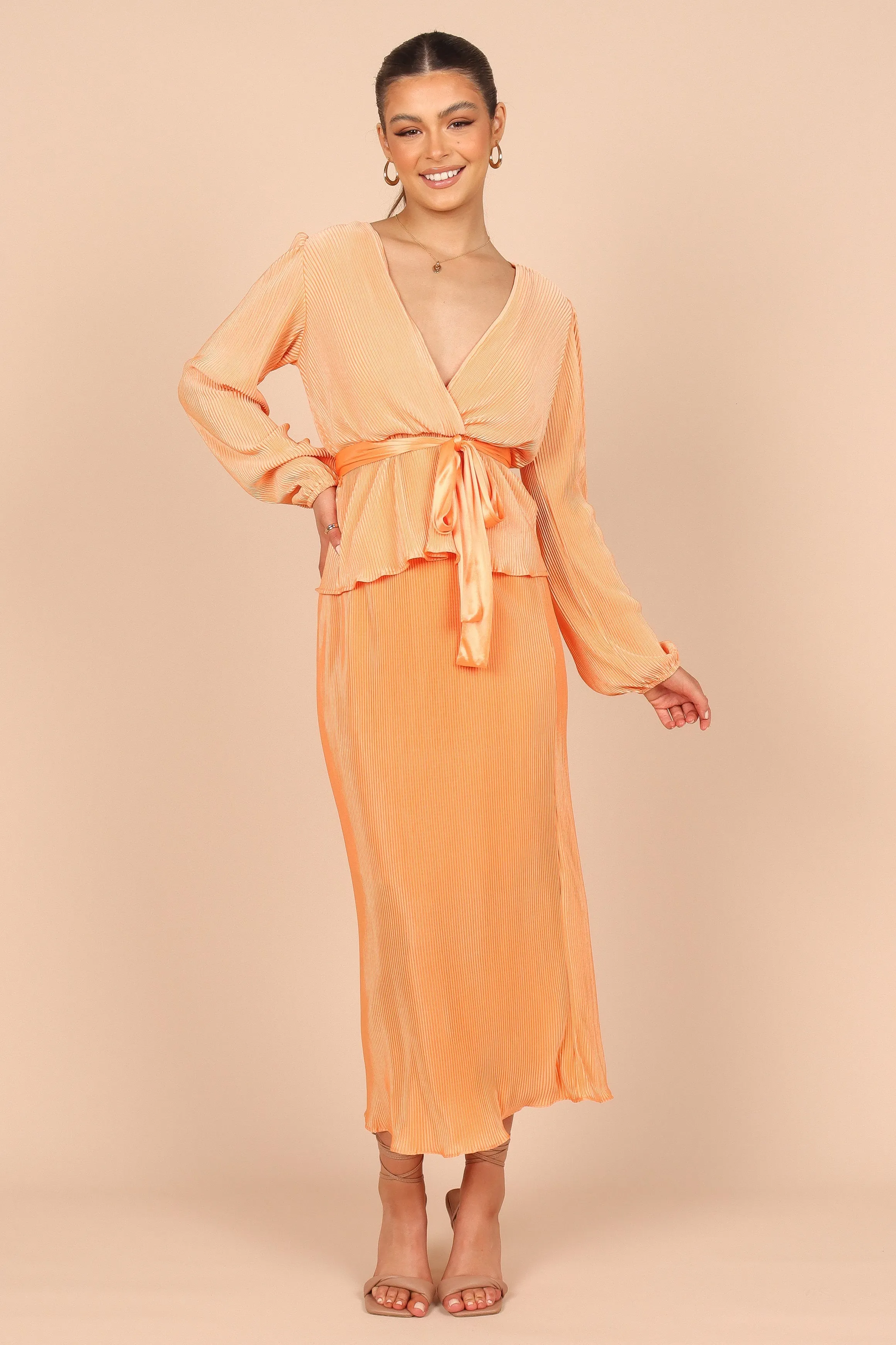 Minelli Pleat Top - Orange