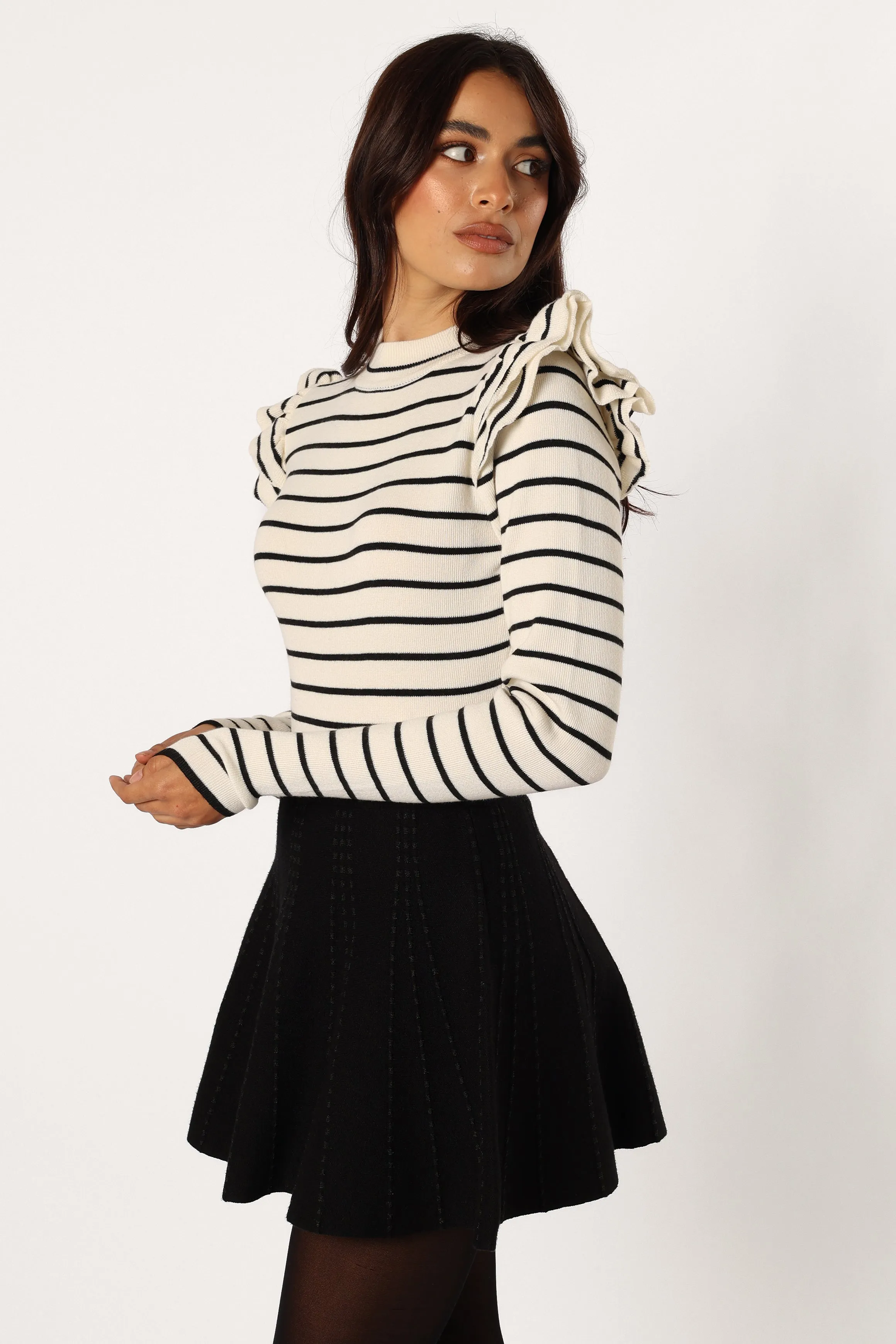 Mockie Long Sleeve Bodysuit - Black White