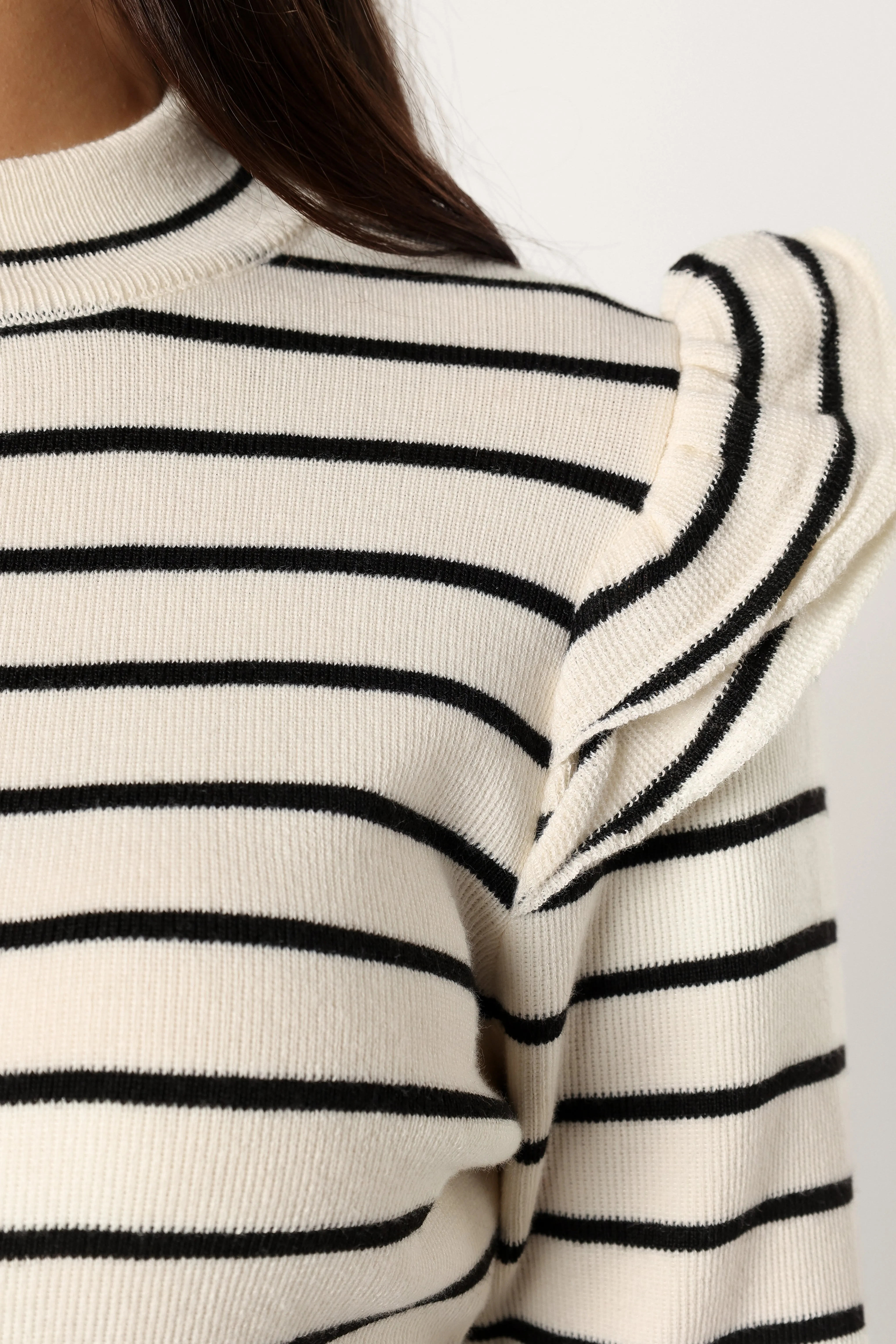 Mockie Long Sleeve Bodysuit - Black White