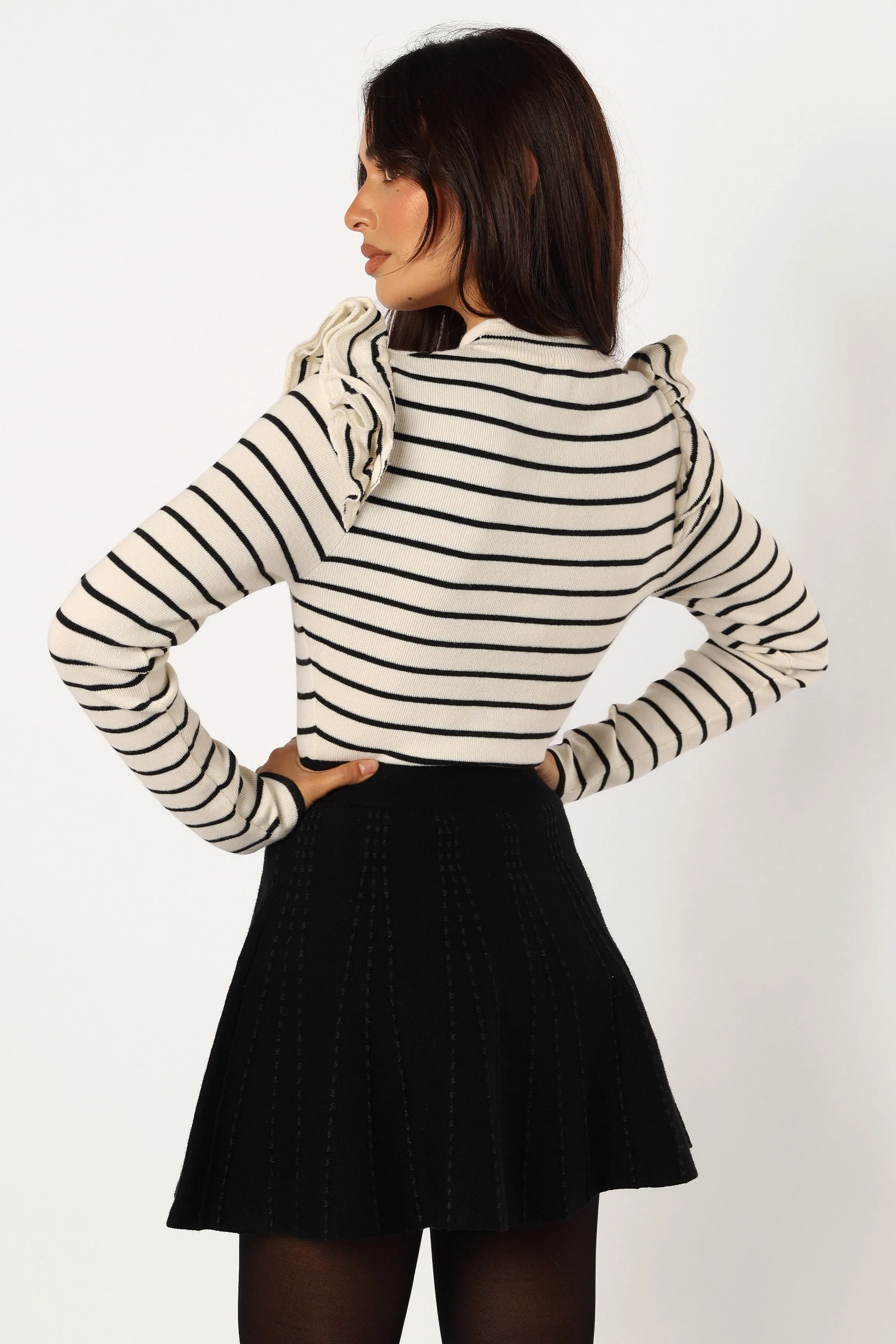 Mockie Long Sleeve Bodysuit - Black White