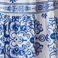 Mosaic Print High Waist Tiered Maxi Skirt