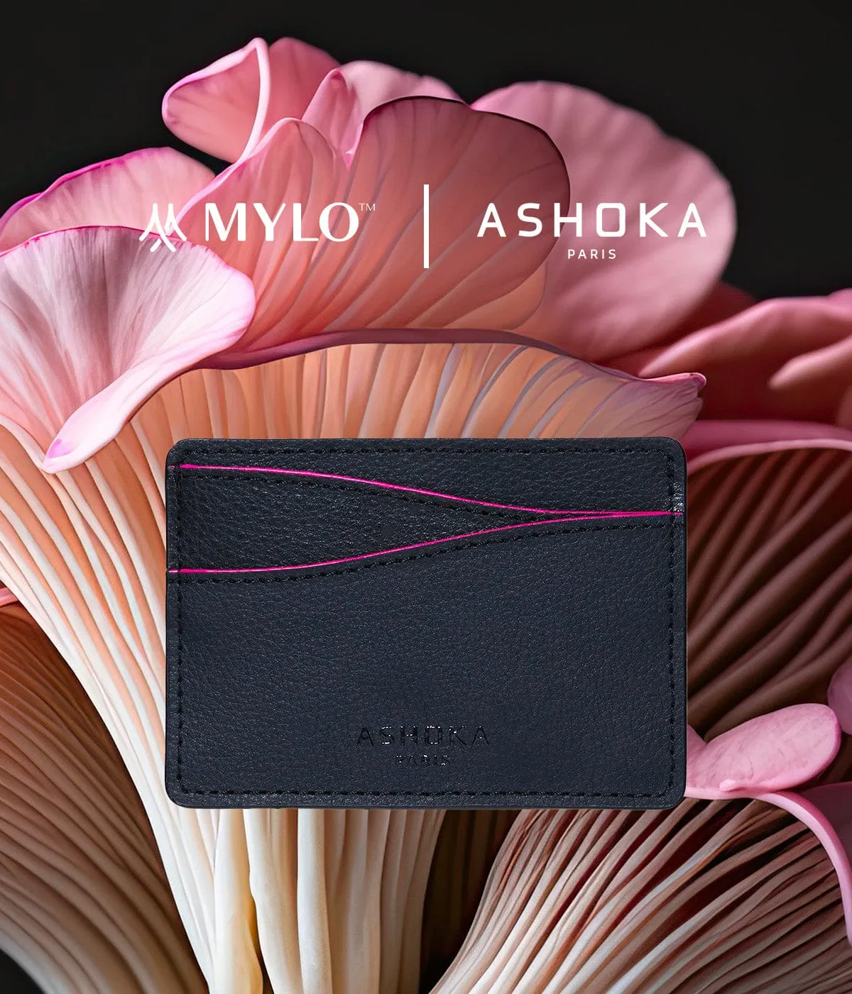 Mylo™️ Vegan Mushroom Leather Card Holder | Pink