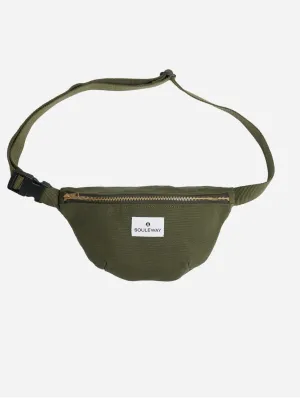 Natural Cotton Canvas Bum Bag | Dark Olive