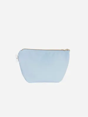 Natural Cotton Canvas Cosmetic Bag | Dusty Blue