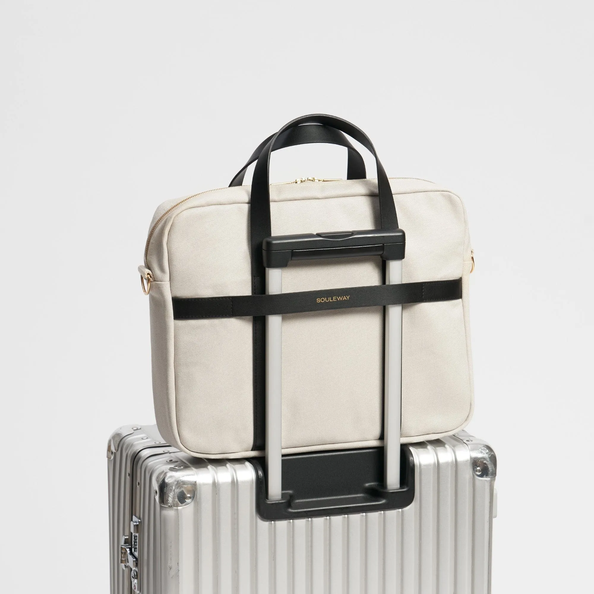 Natural Cotton Canvas Laptop Bag | Desert Sand