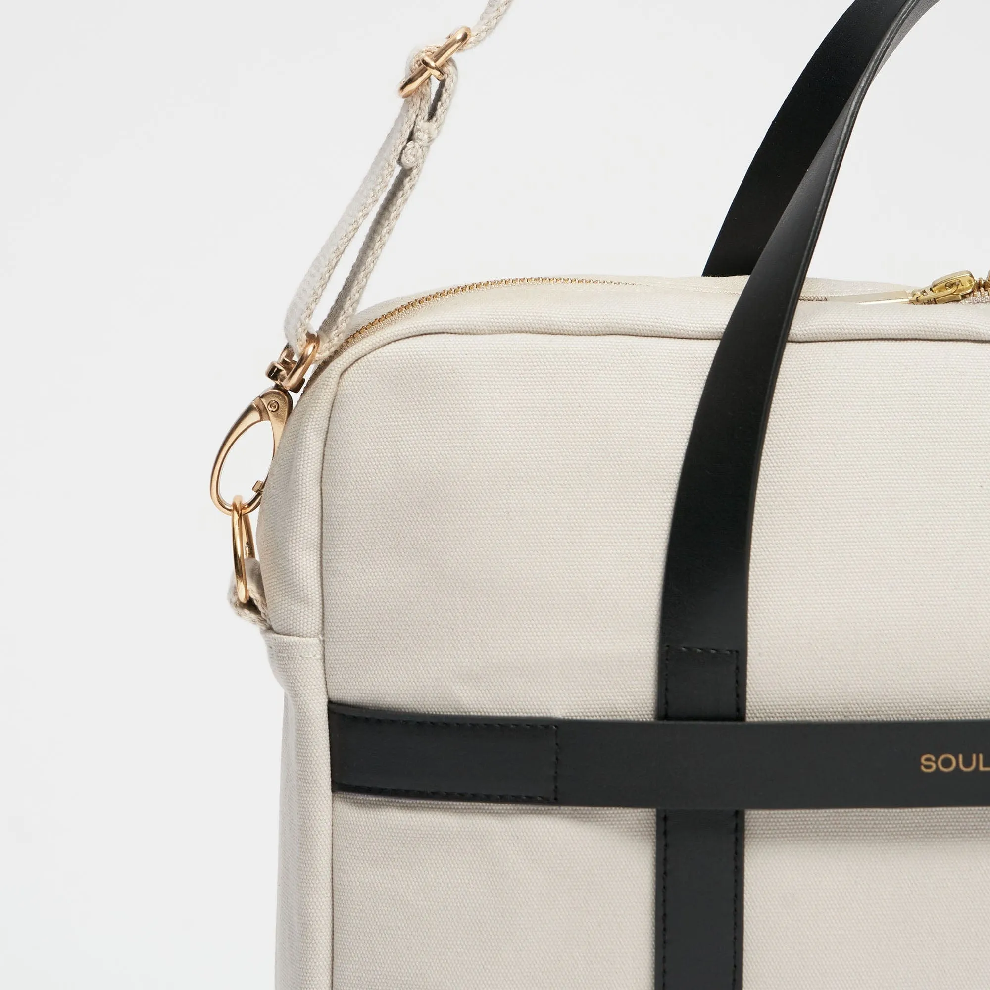 Natural Cotton Canvas Laptop Bag | Desert Sand