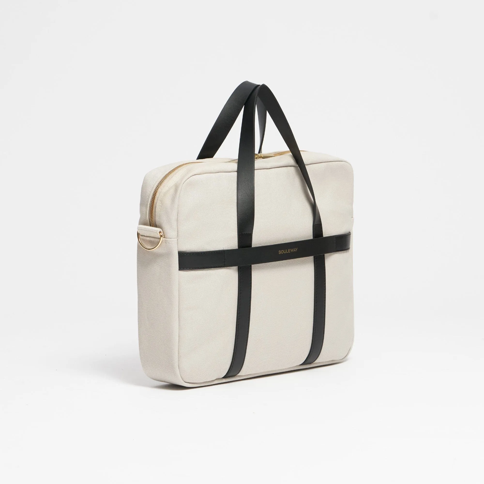 Natural Cotton Canvas Laptop Bag | Desert Sand