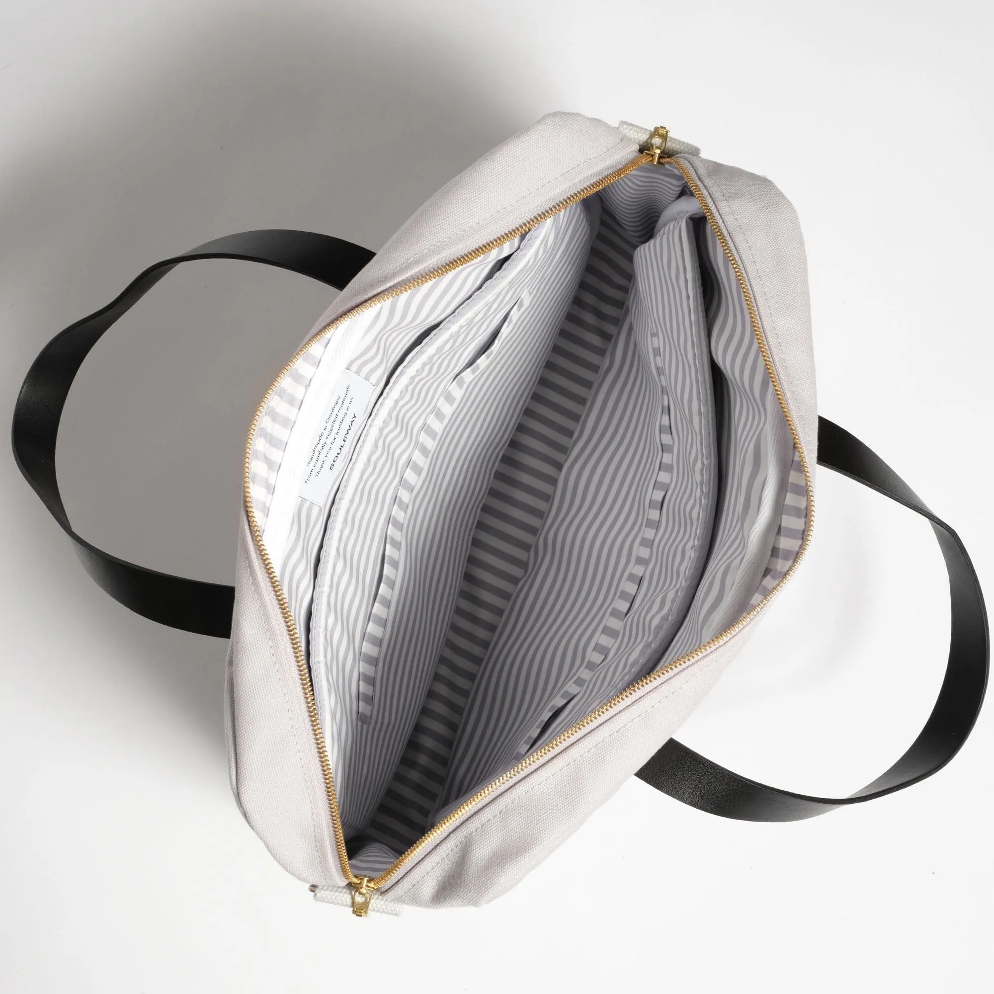 Natural Cotton Canvas Laptop Bag | Dust Grey