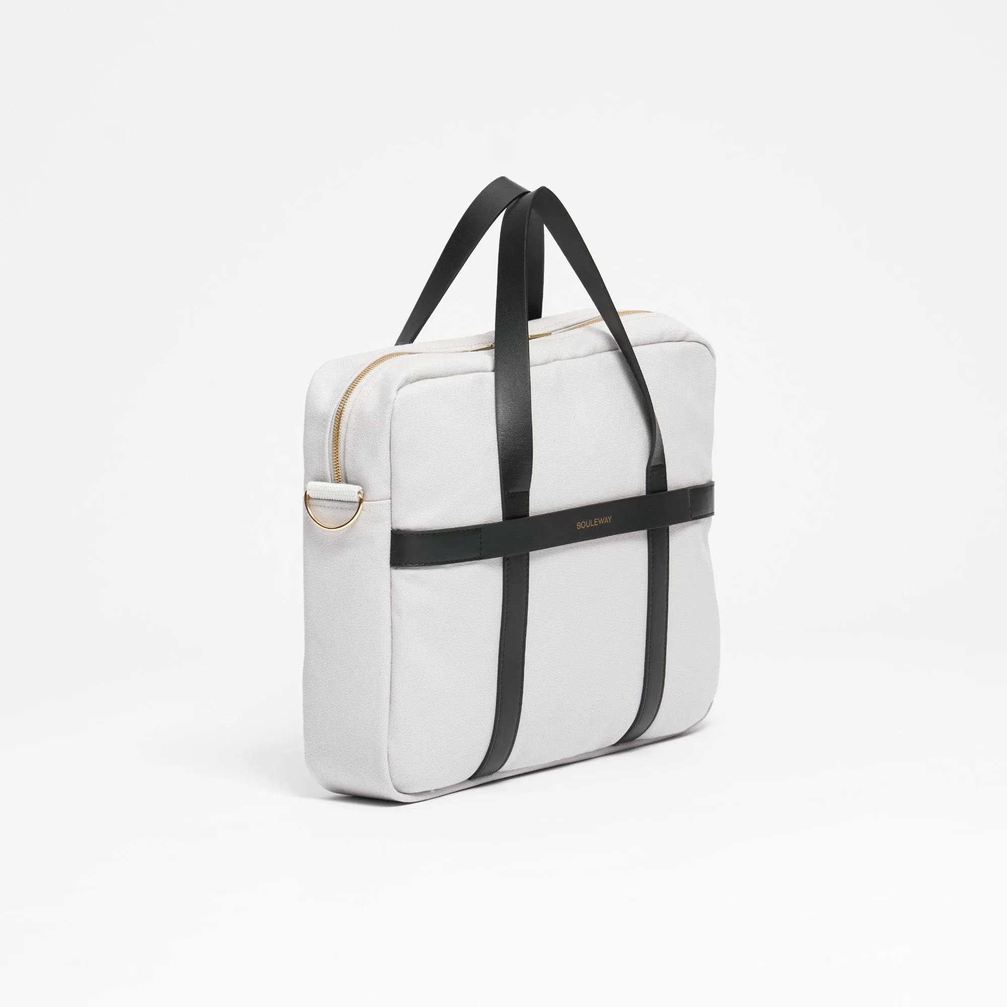 Natural Cotton Canvas Laptop Bag | Dust Grey