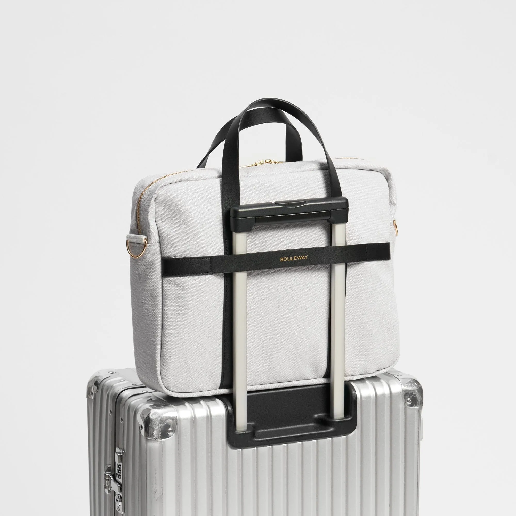 Natural Cotton Canvas Laptop Bag | Dust Grey