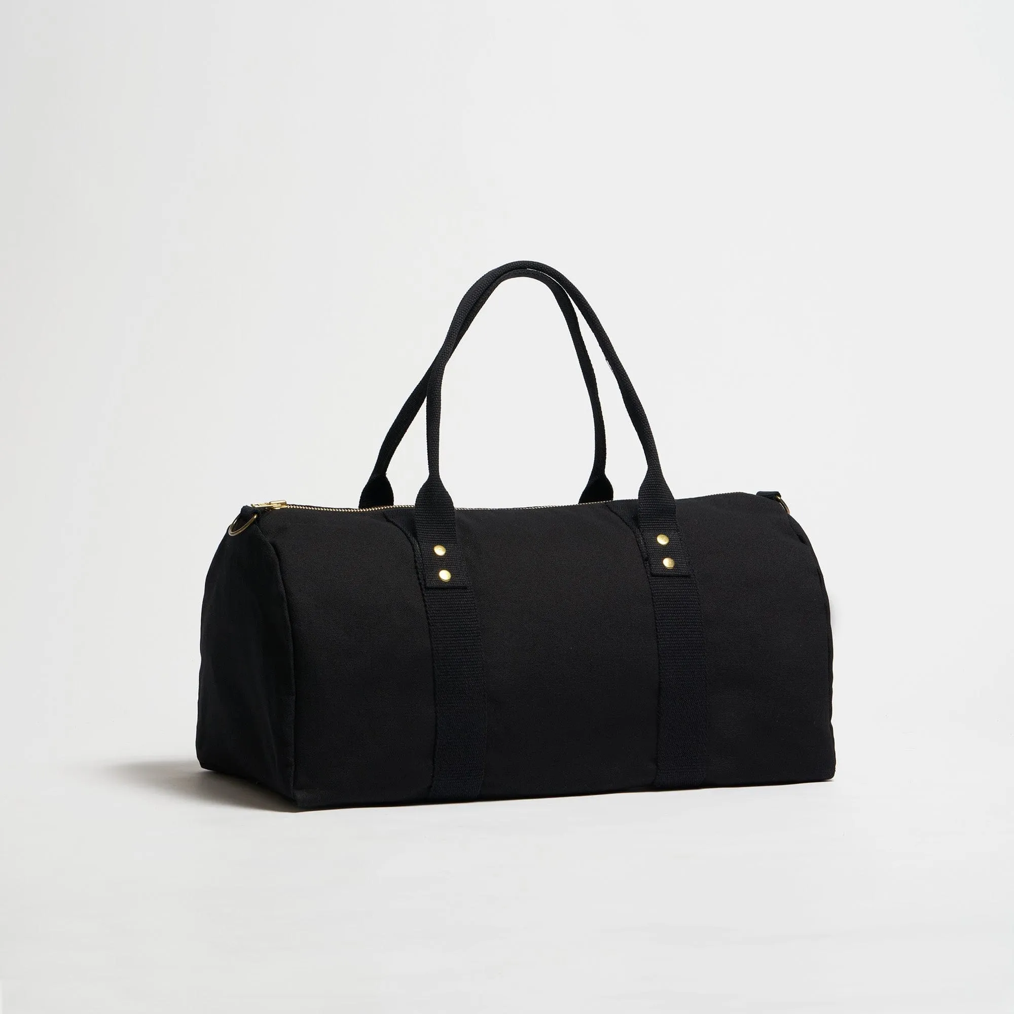 Natural Cotton Canvas Vegan Weekender | Night Black