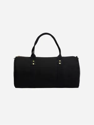 Natural Cotton Canvas Vegan Weekender | Night Black