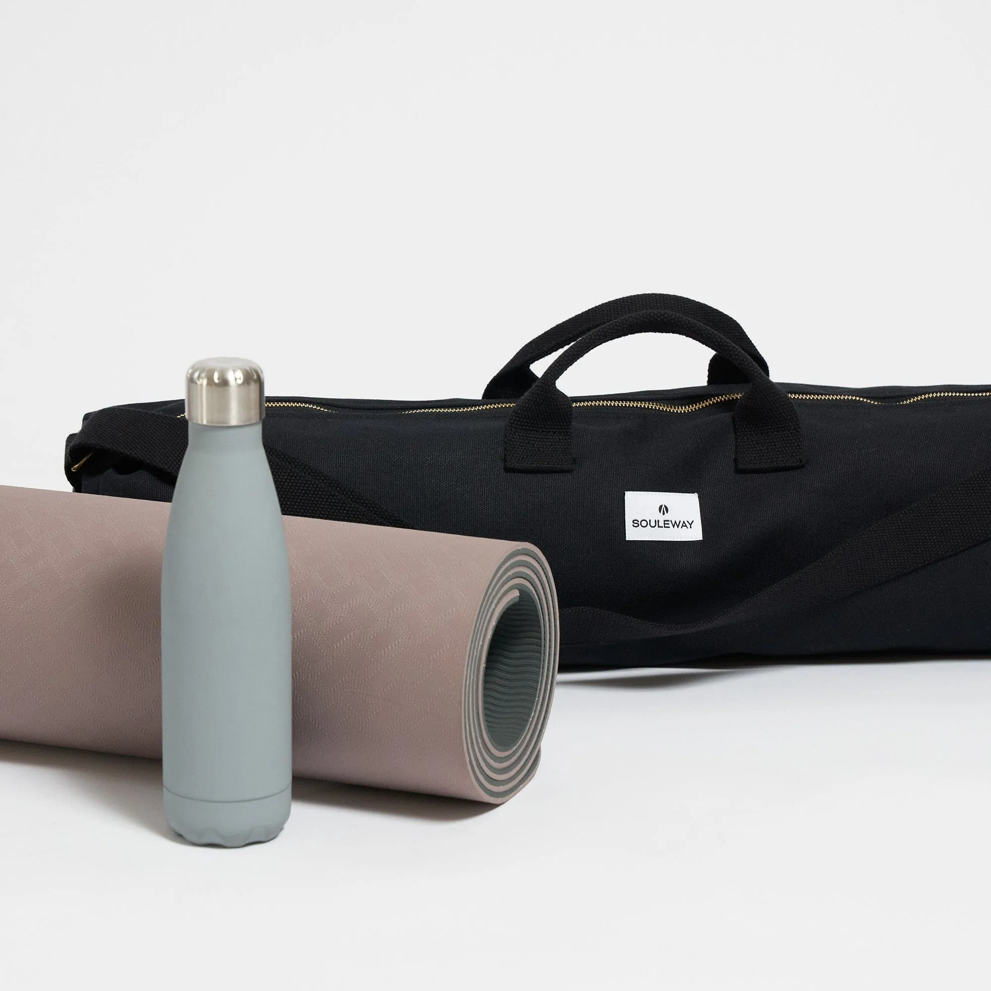 Natural Cotton Canvas Yoga Bag | Night Black
