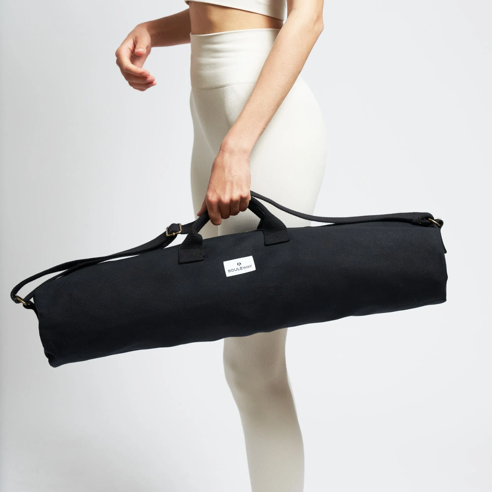 Natural Cotton Canvas Yoga Bag | Night Black