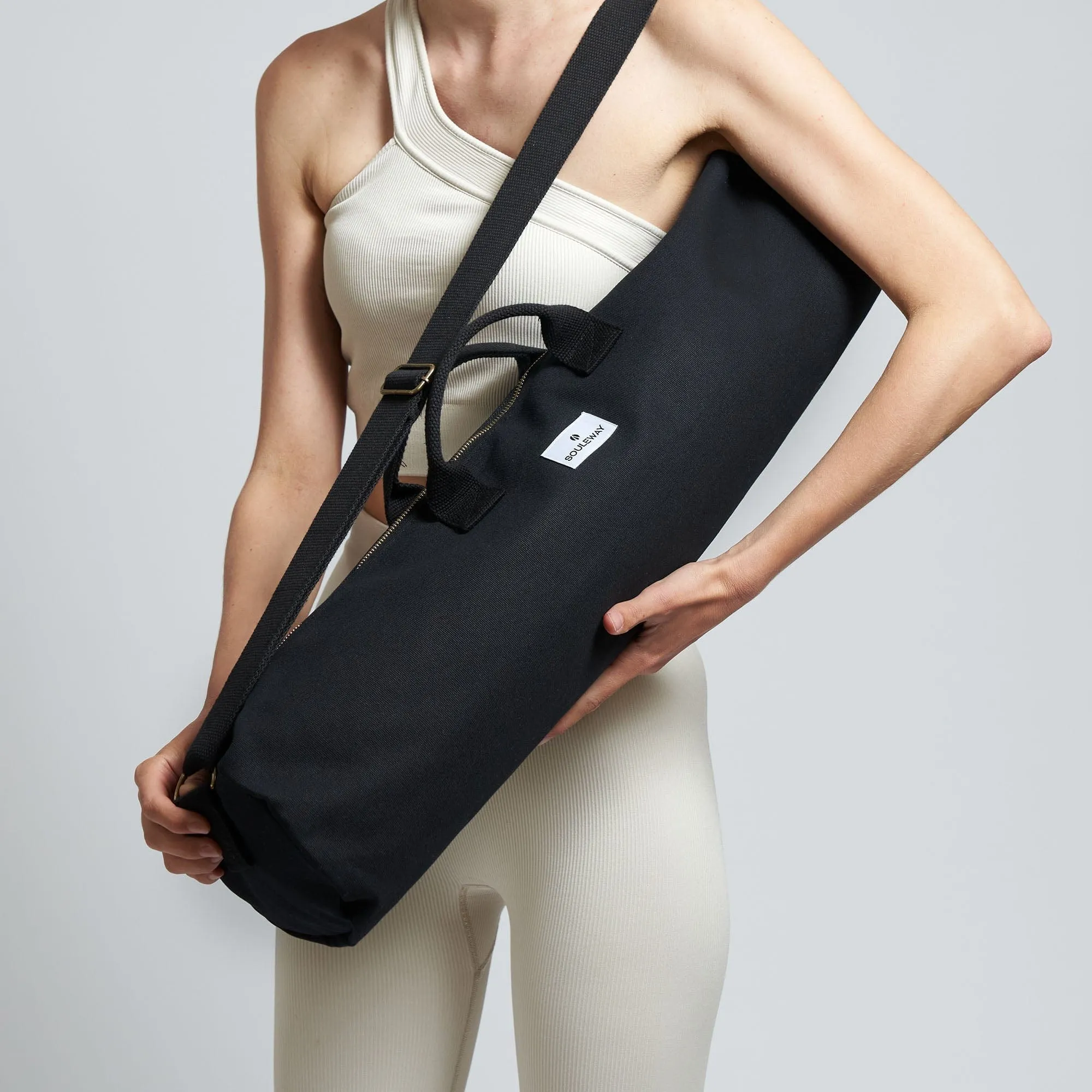 Natural Cotton Canvas Yoga Bag | Night Black