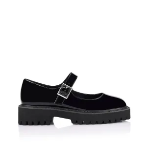 Nero Chunky Mary Jane Loafers - Black Patent