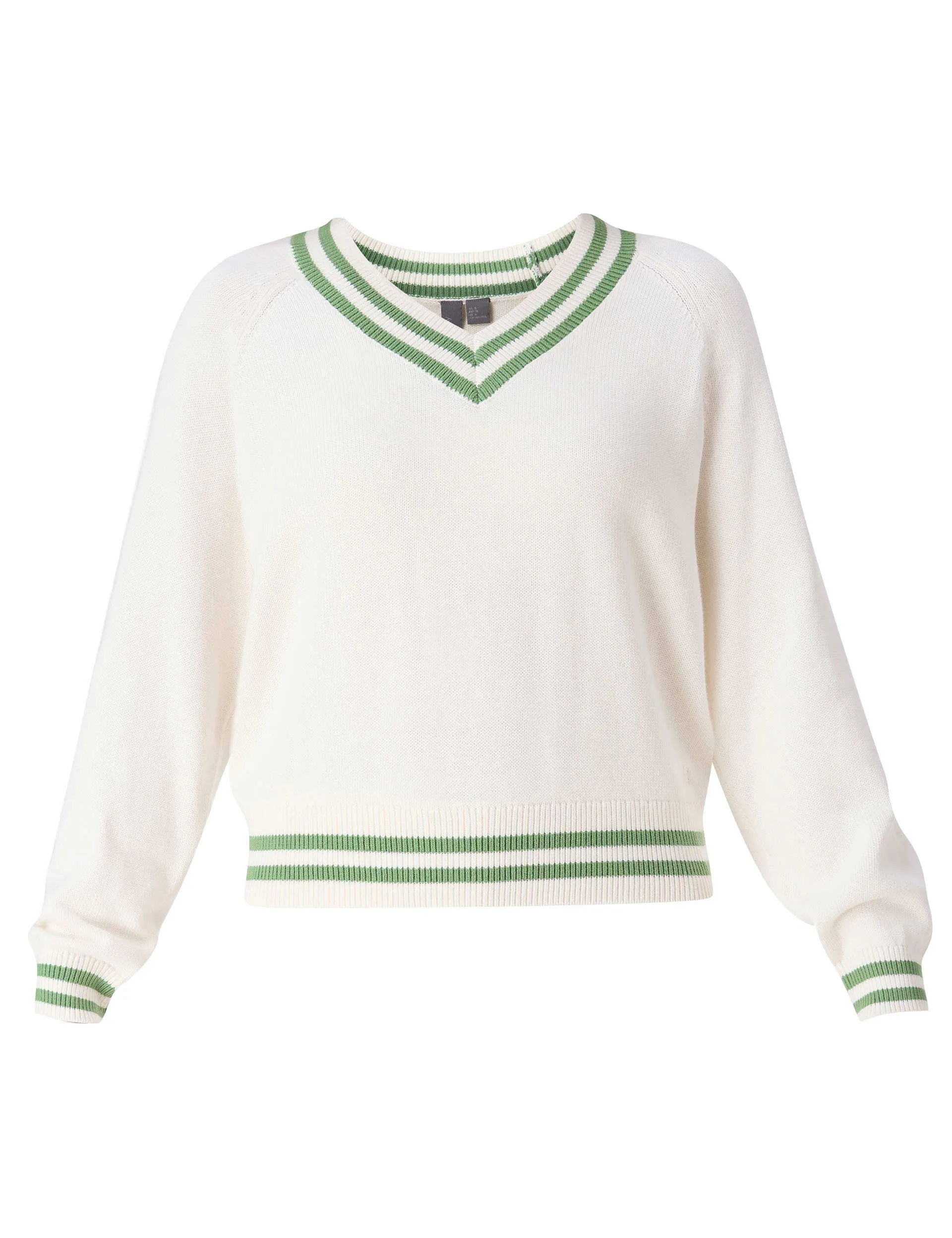 Off Court V-Neck Jumper - Lily White