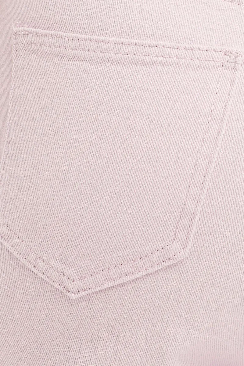 Purple High Rise Mom Denim Jean