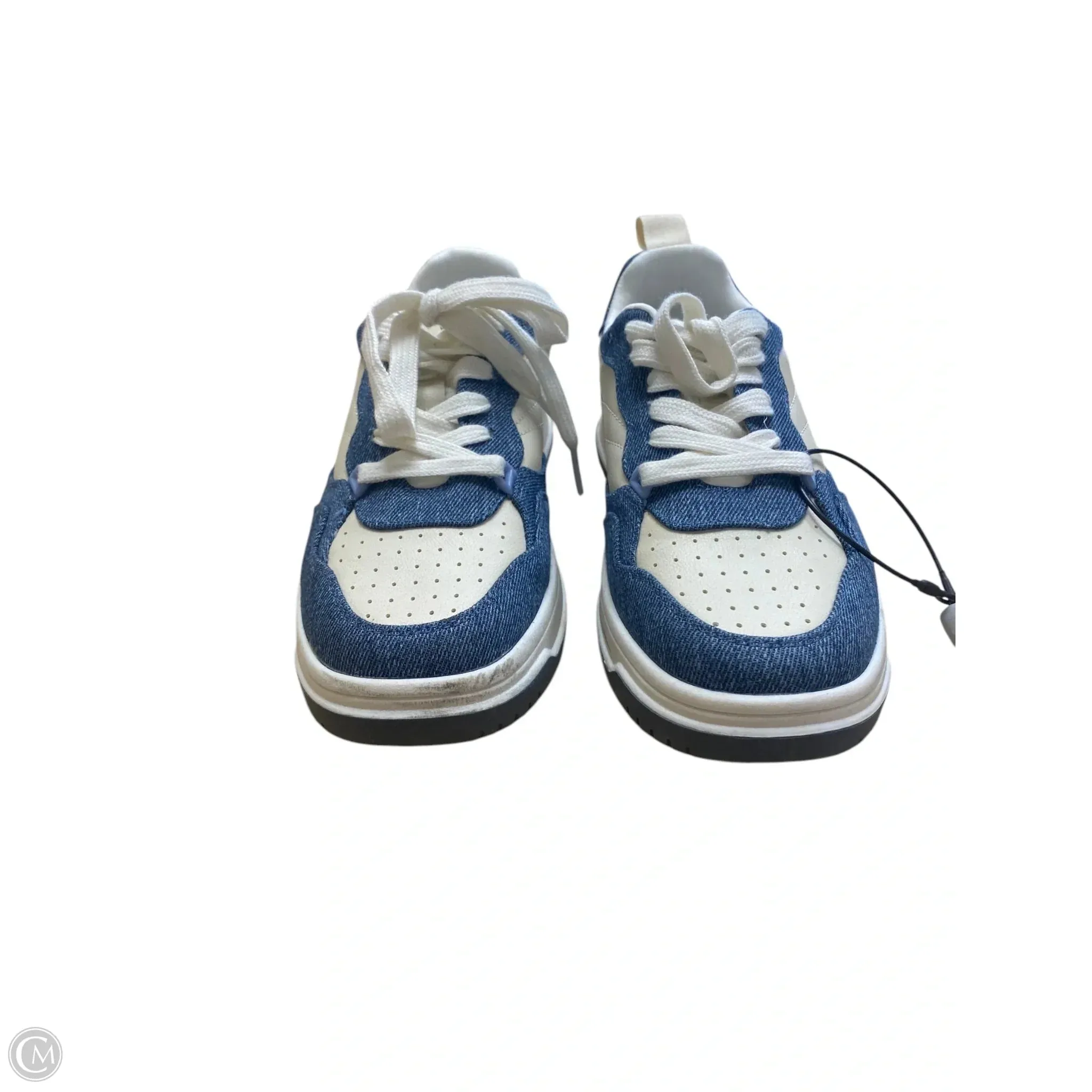 Shoes Sneakers By Clothes Mentor In Blue & Cream, Size: 6.5