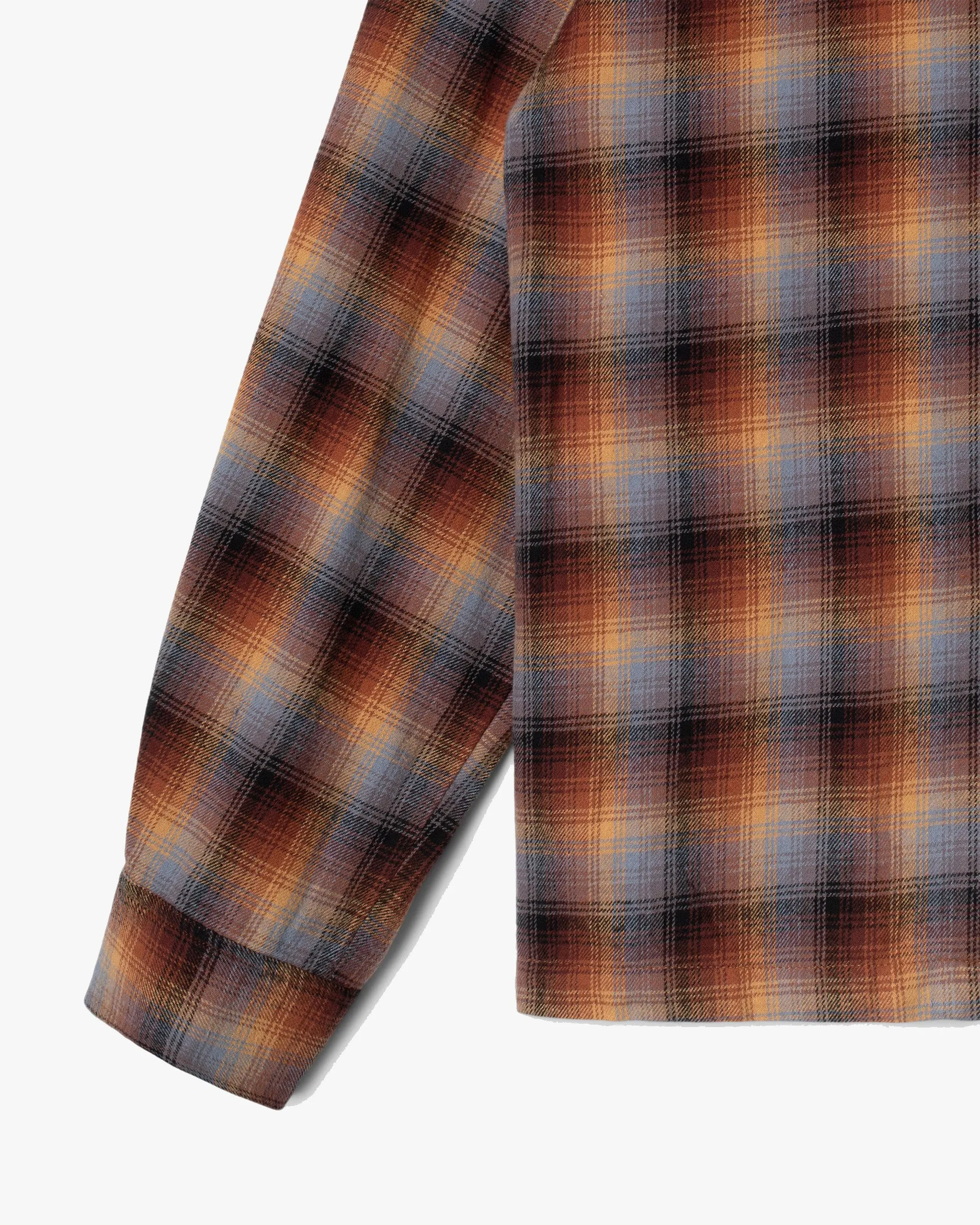Stan Ray Zip Shirt - Brown / Blue Plaid