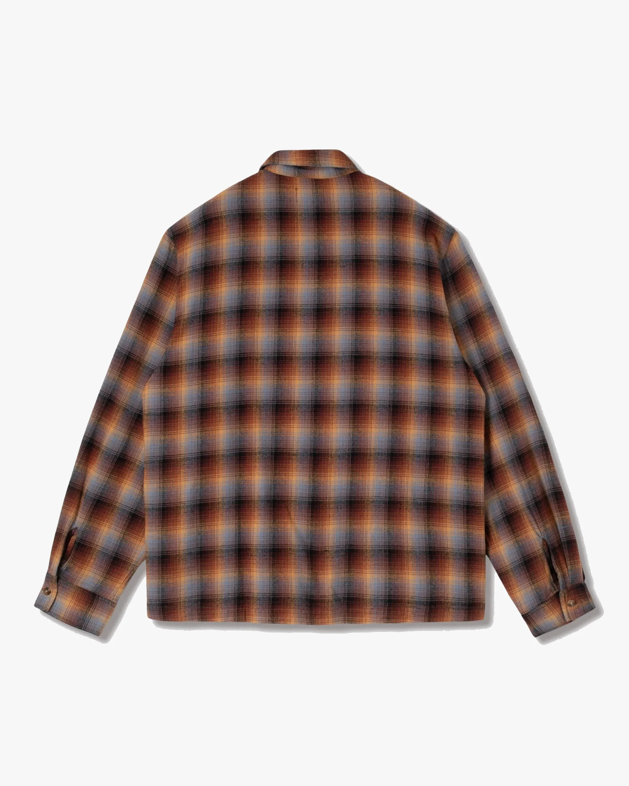 Stan Ray Zip Shirt - Brown / Blue Plaid