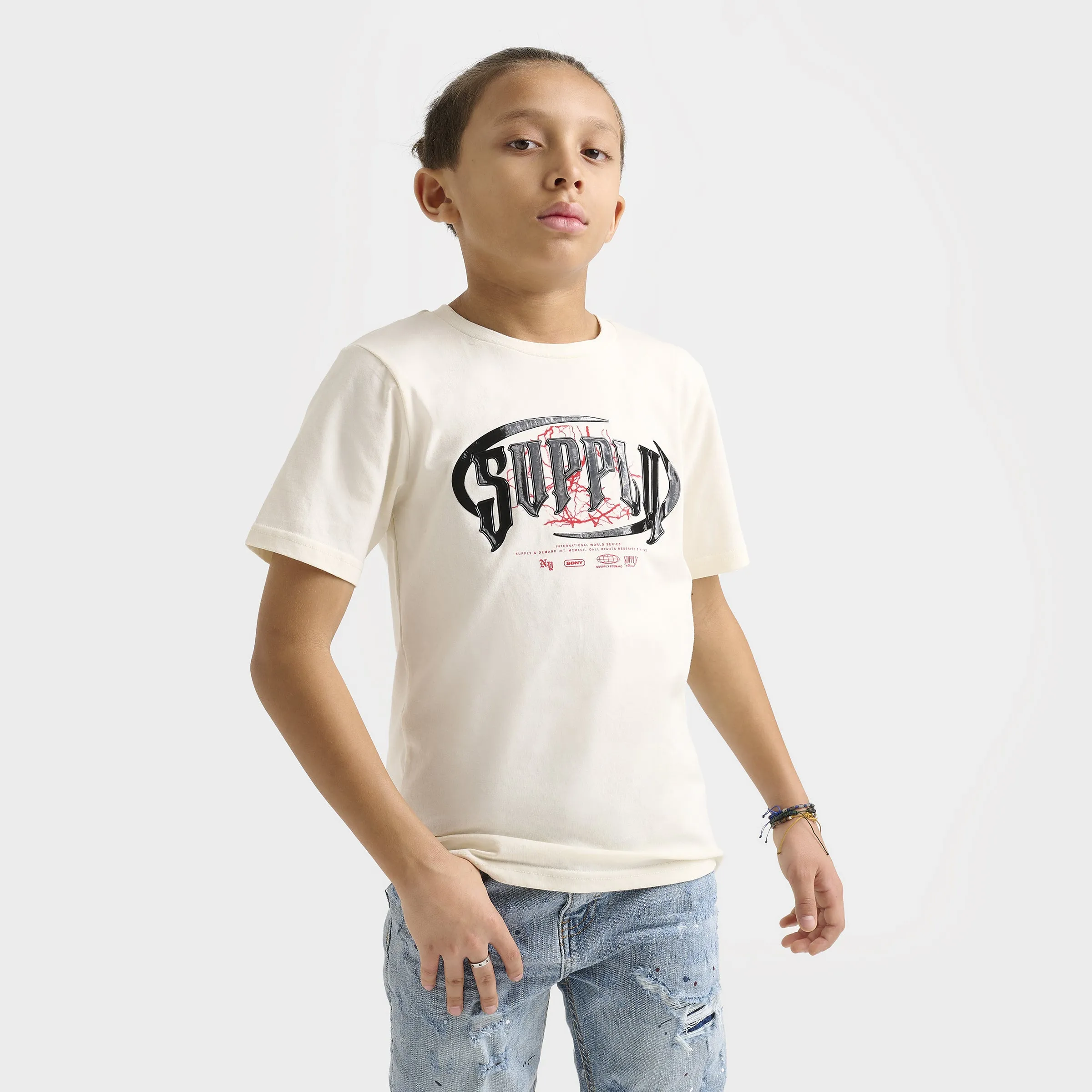 Supply & Demand Junior Boys' Chrome Tee Tofu / Chinese Red