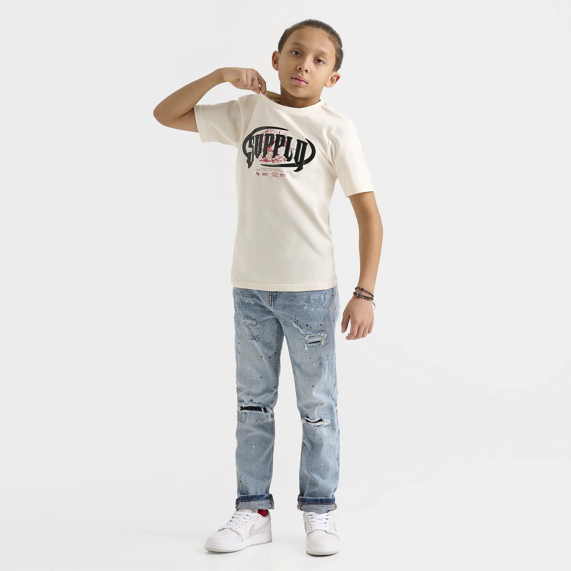 Supply & Demand Junior Boys' Chrome Tee Tofu / Chinese Red