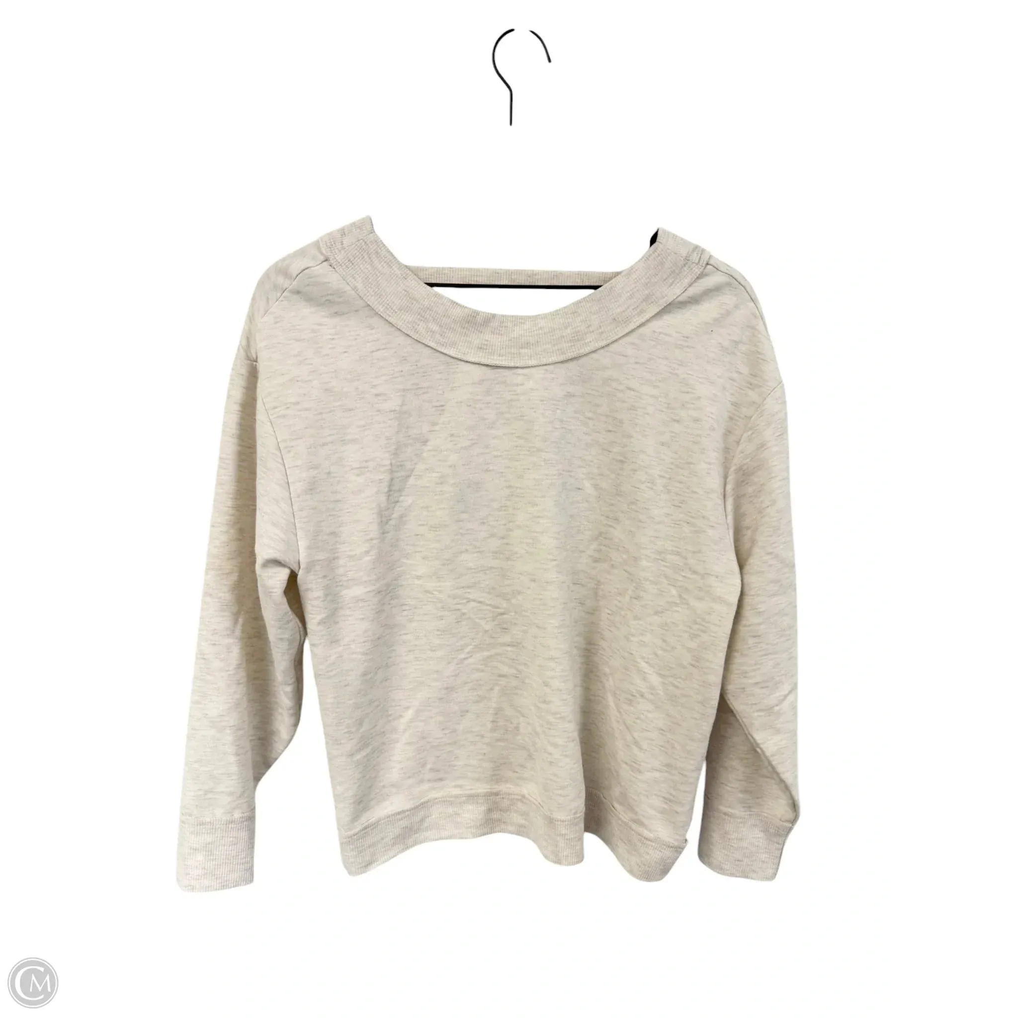 Sweatshirt Crewneck By Dex In Cream, Size: S