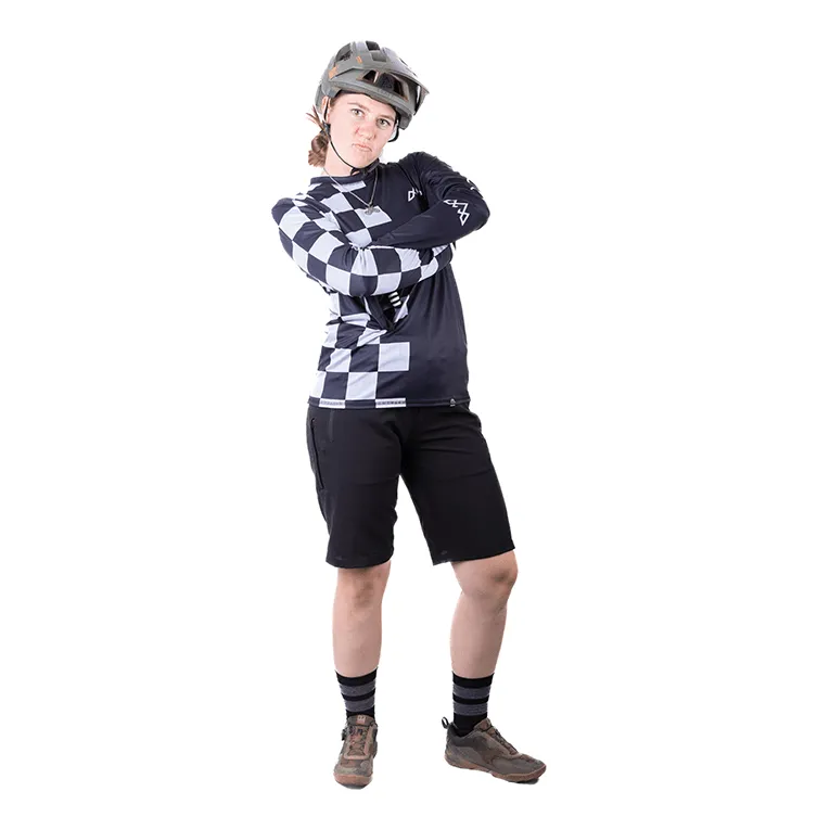 TASCO MTB Mullet Reversible Ride Jersey (L/S) - Checkmate