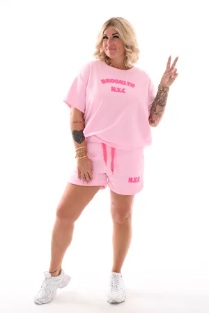 Twin set short Brooklyn lichtroze