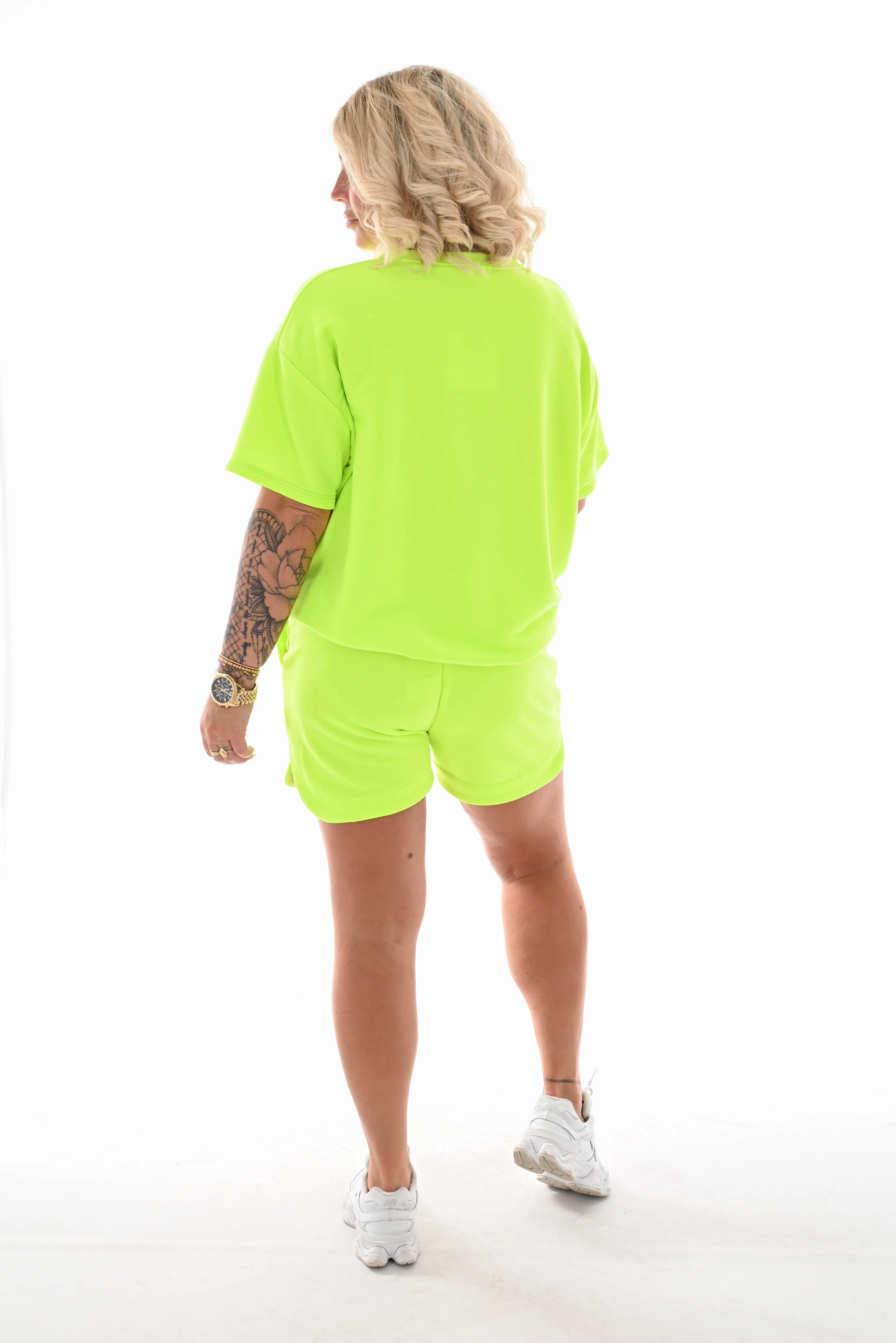 Twin set short smiley neon groen