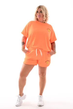 Twin set short smiley neon oranje
