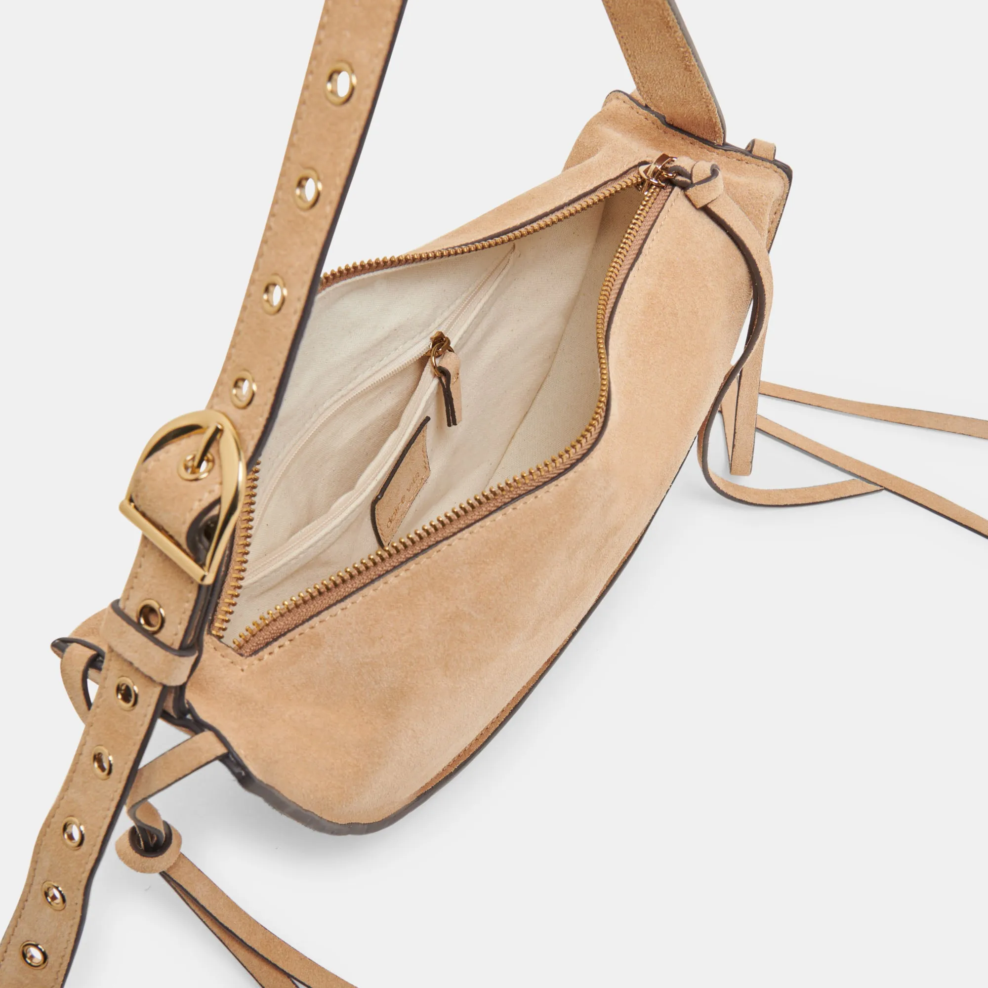 VERONA SHOULDER BAG BEIGE SUEDE