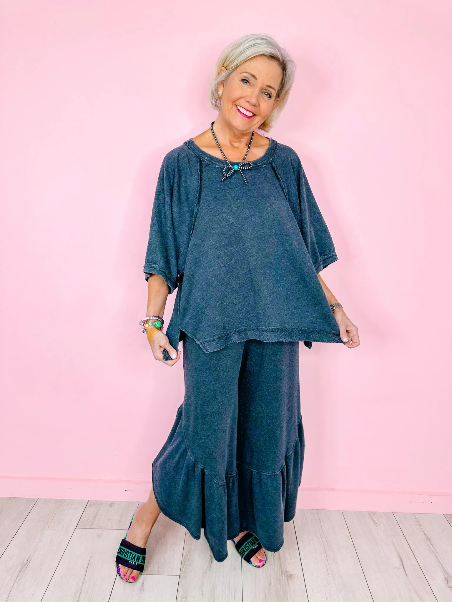 WEEKEND STROLLS TOP - BLACK