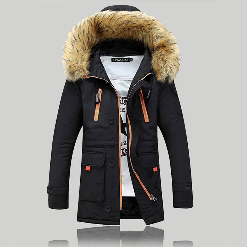 West Louis™ Winter Outwear Fur Hooded Parka