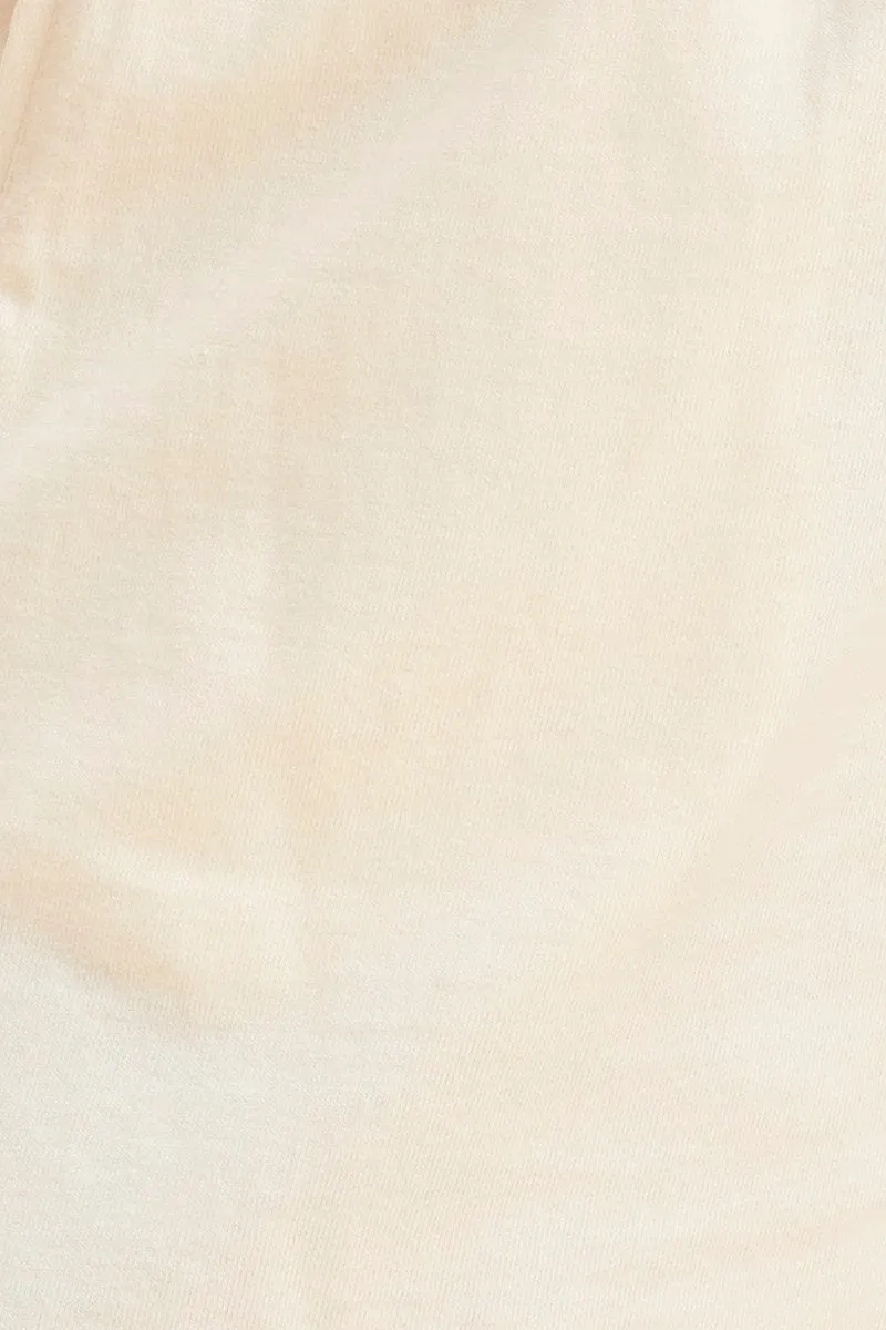 White Relaxed Short Pull On Cotton Jersey