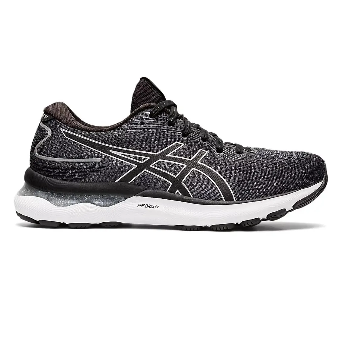 Womens ASICS GEL-Nimbus 24 (Wide) - Black / Pure Silver