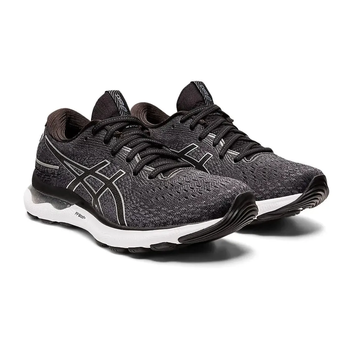 Womens ASICS GEL-Nimbus 24 (Wide) - Black / Pure Silver